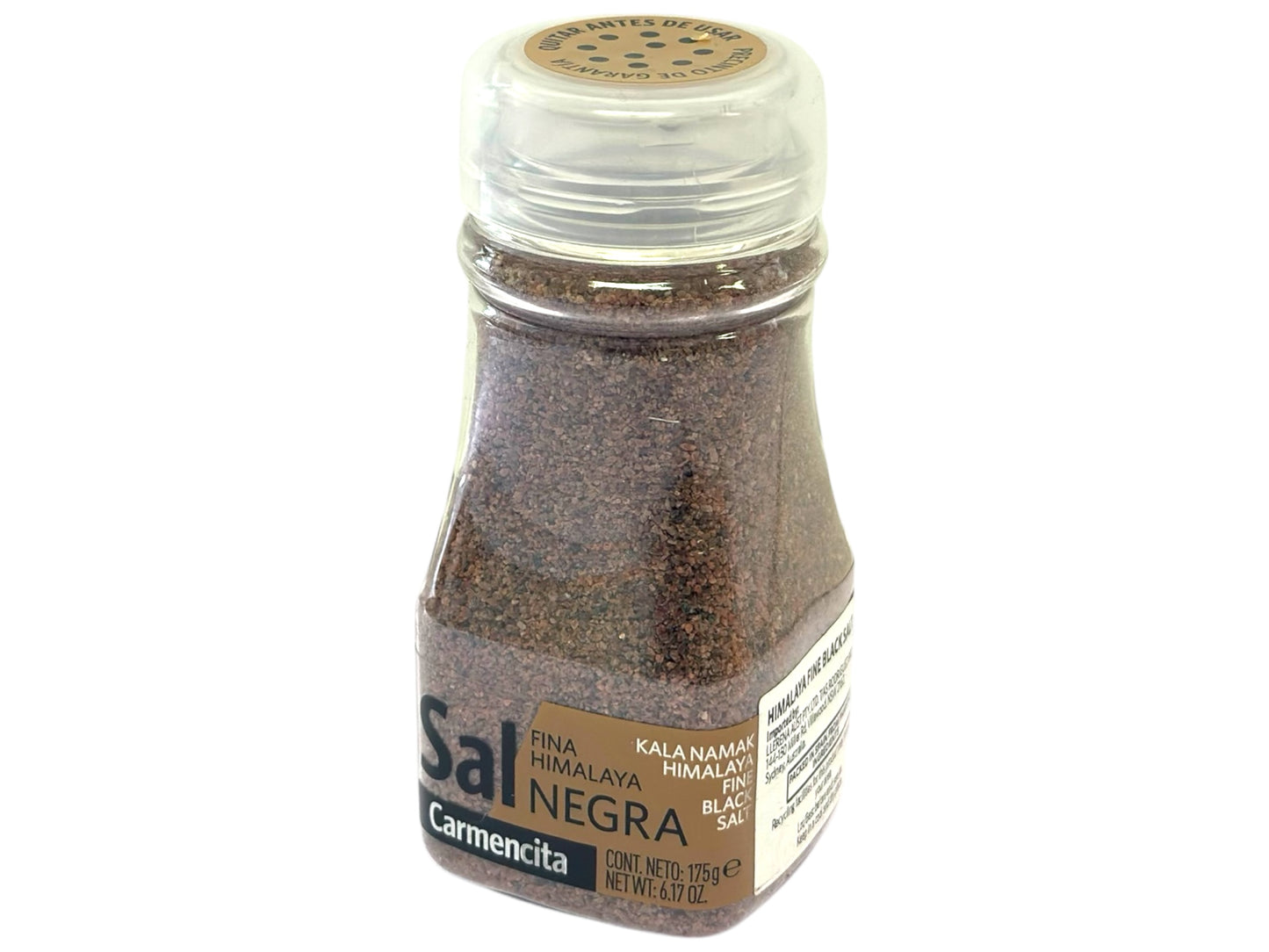 Carmencita Himalayan Fine Black Salt Shaker 175g (Best Before 01-03-2029)