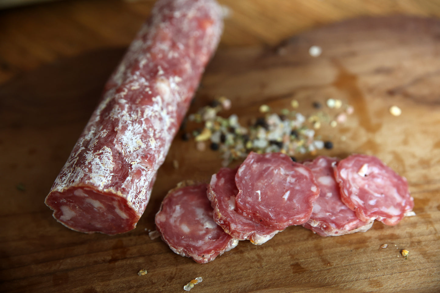 Salchichon Full Salami Approx 780g random weight packet. Regular price $25.00 AUD [You are guaranteed to receive at least 750g of product, equivalent price of $33.33 per kg.]