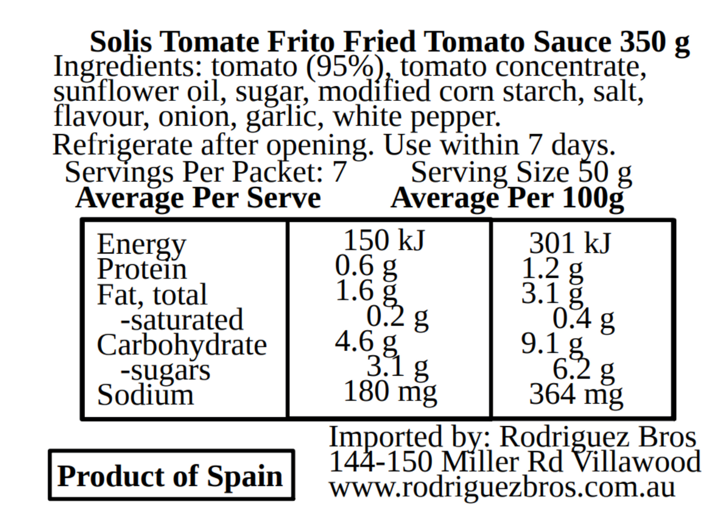 Solis Tomate Frito 350g (Best Before 01-09-2026)