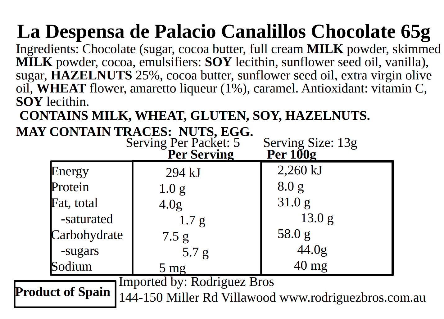La Despensa de Palacio Canalillos Spanish Chocolate Cigars in Decorative Tin—La Chica de la Costa 65g