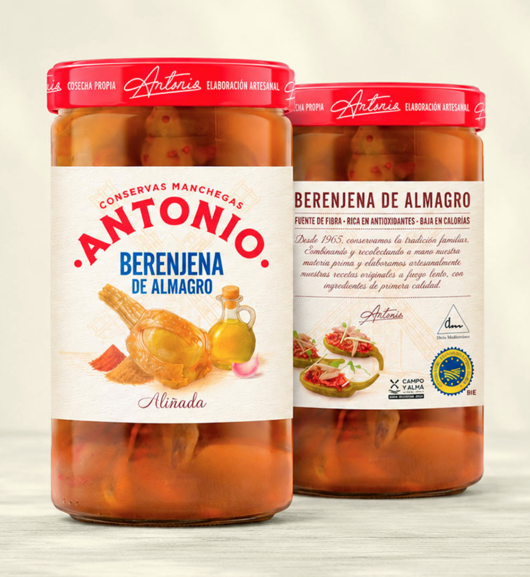 Antonio Berenjena de Almagro Aliñada 710ml - Aubergine Marinated 710ml