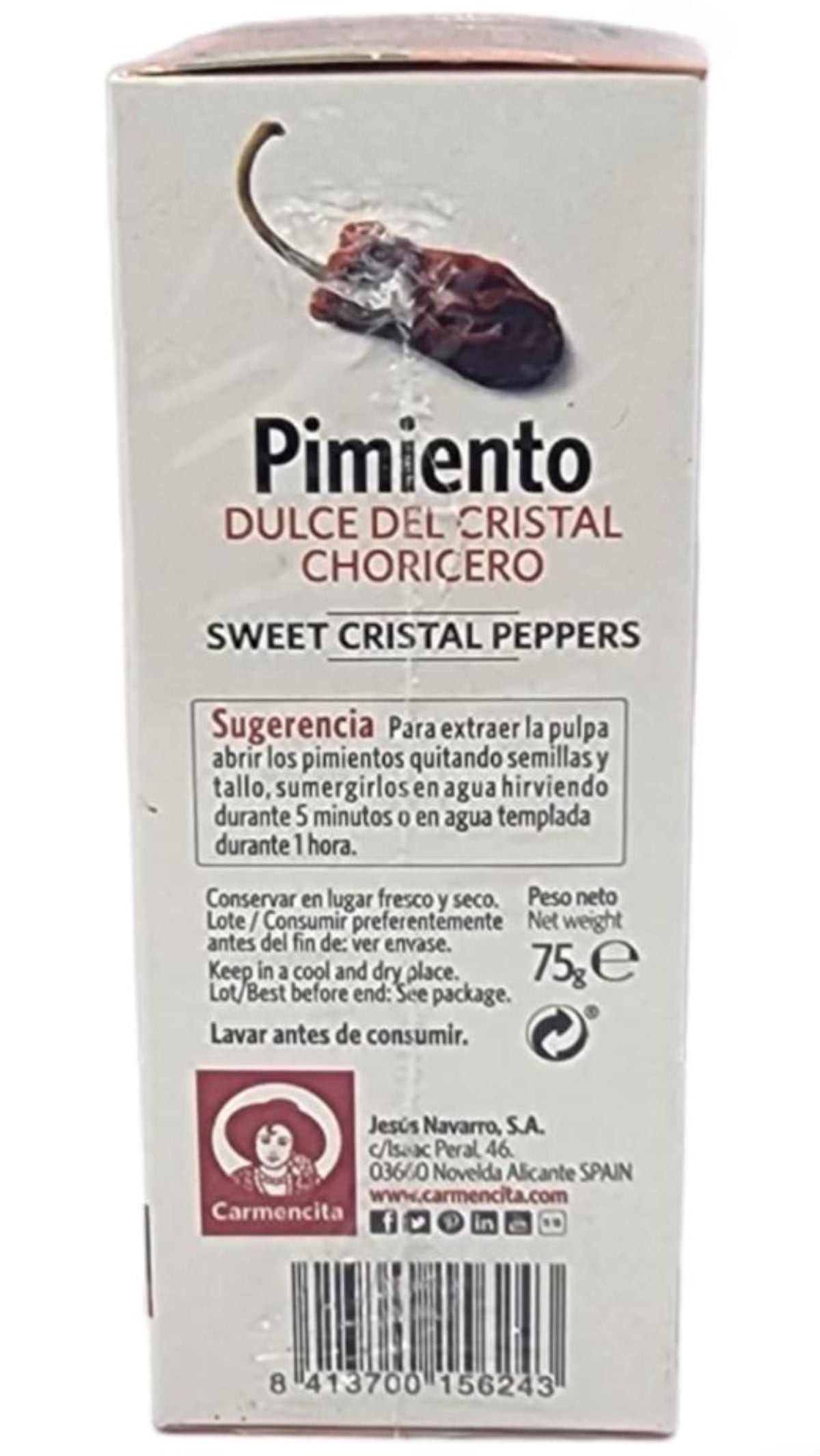 Carmencita Pimiento Choricero Sweet Cristal Peppers 75g