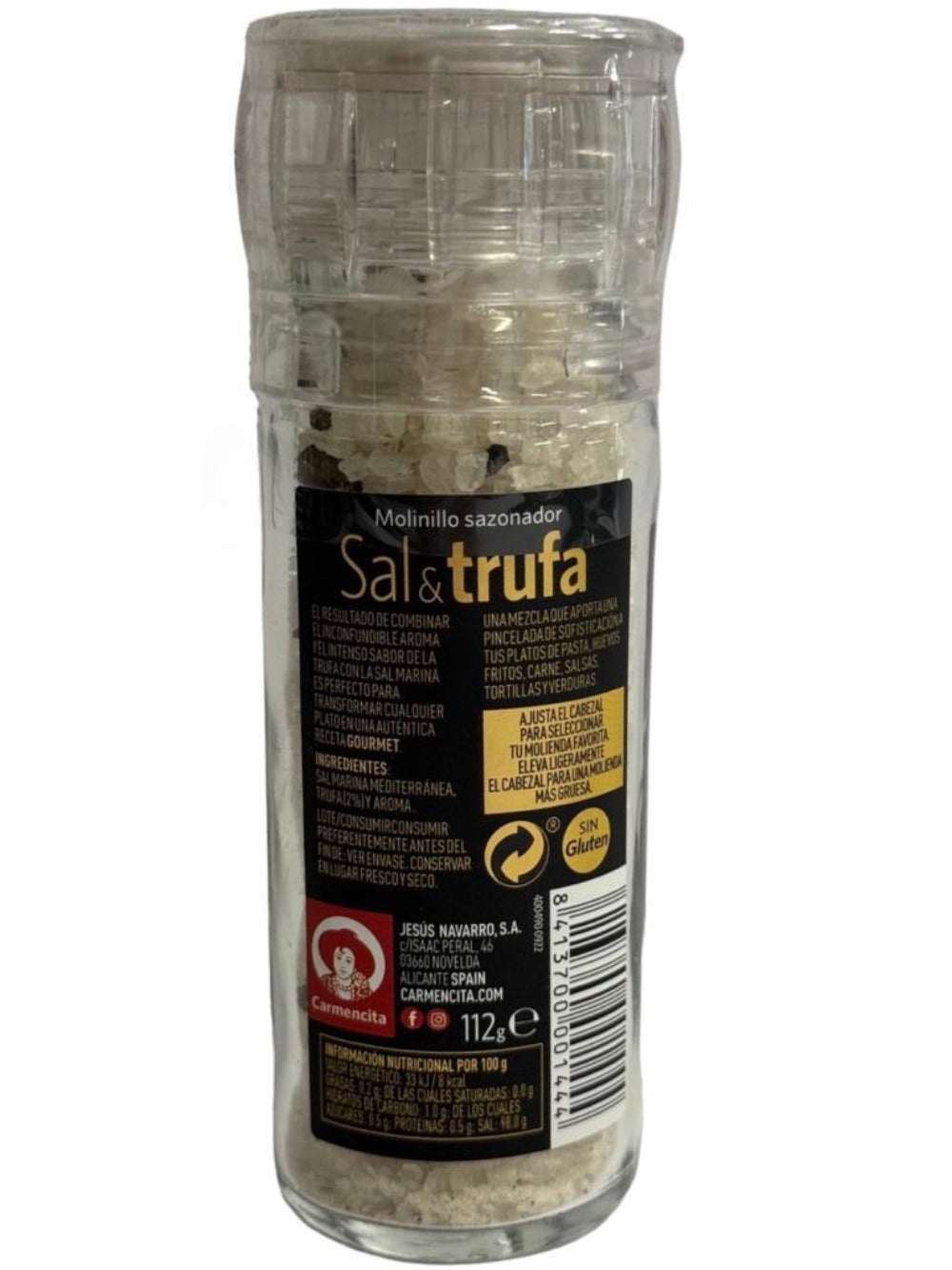Carmencita Sea Salt With Saffron Grinder 110g