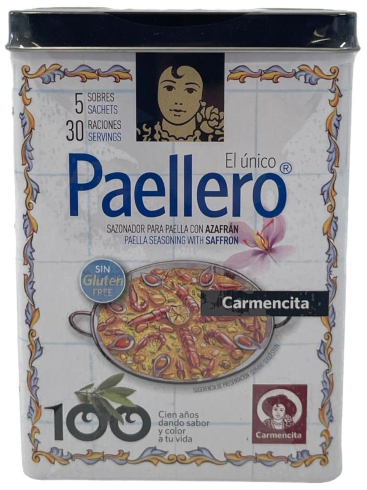 Carmencita Paellero Spanish Paella Seasoning 20g in Decorative Tin (Best Before 01-12-2025)