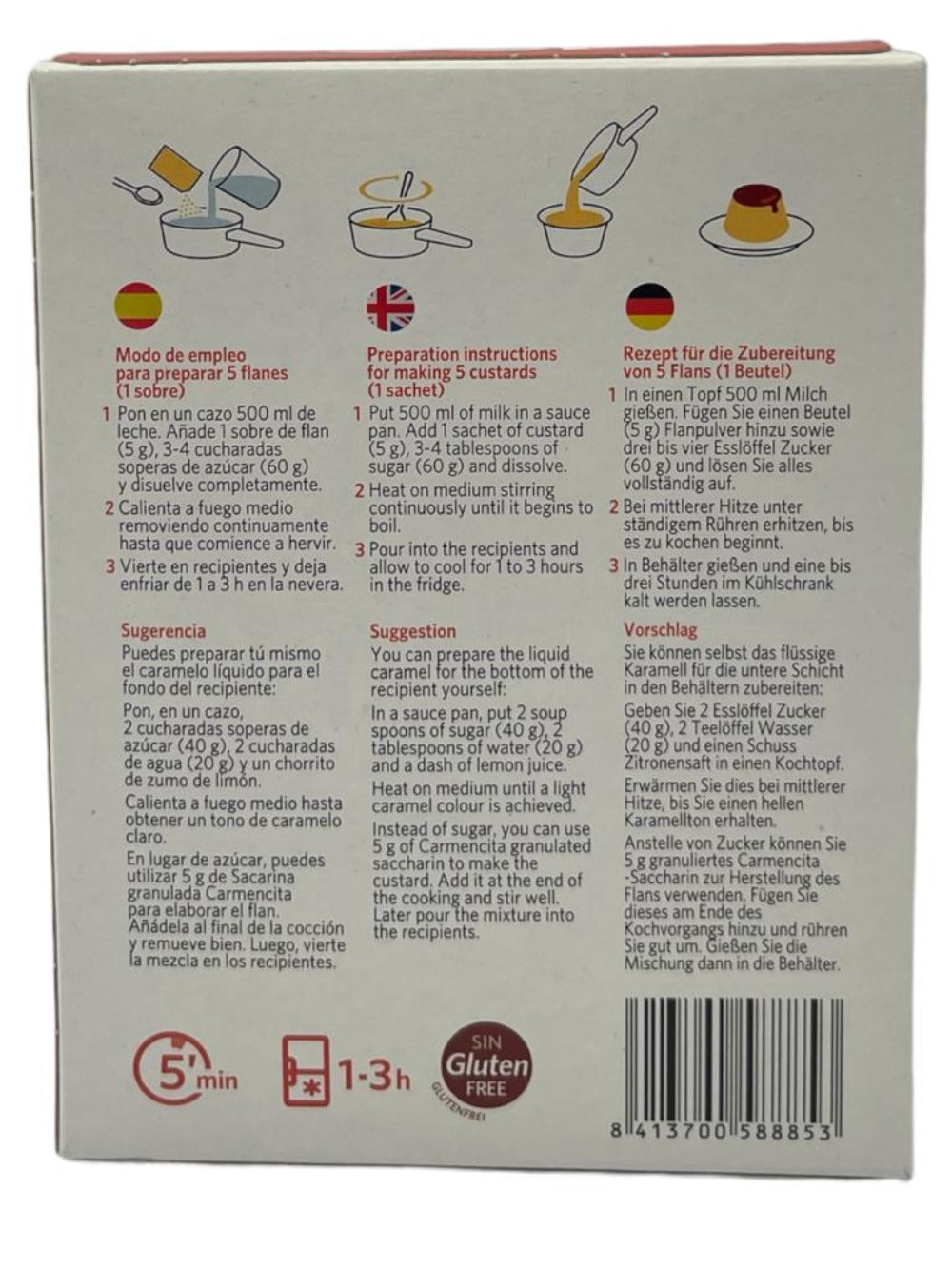 Carmencita Flan Spanish Pudding Custard Mix 20g - 3 Pack Total 60g (Best Before 01-12-2025)