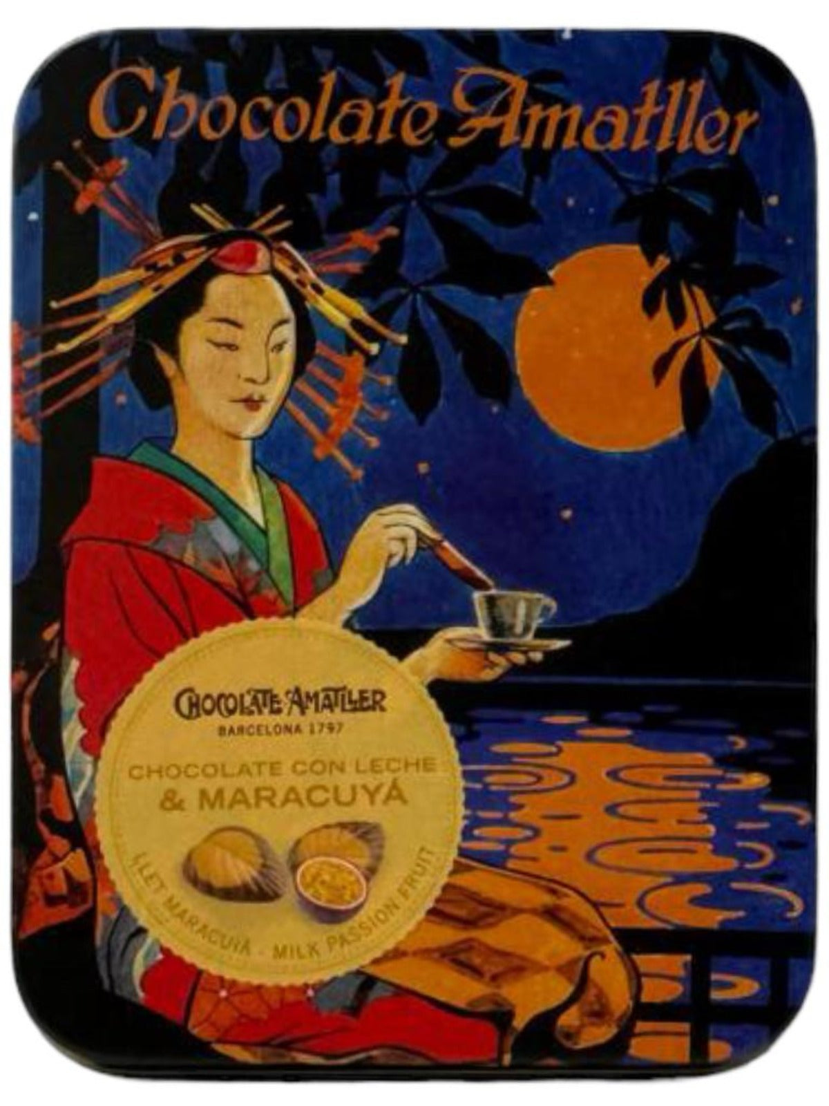Chocolate Amatller Milk Chocolate with Passionfruit 60g