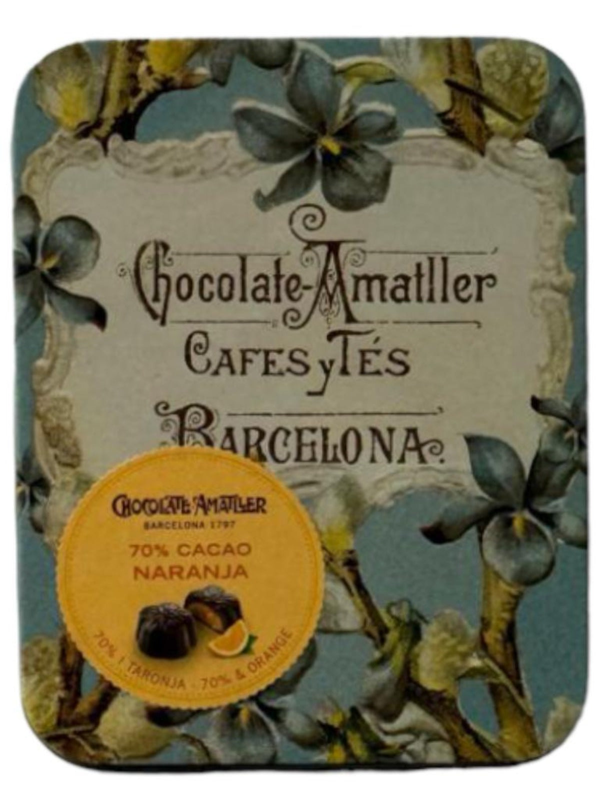 Chocolate Amatller Cocao and Orange Chocolate 72g