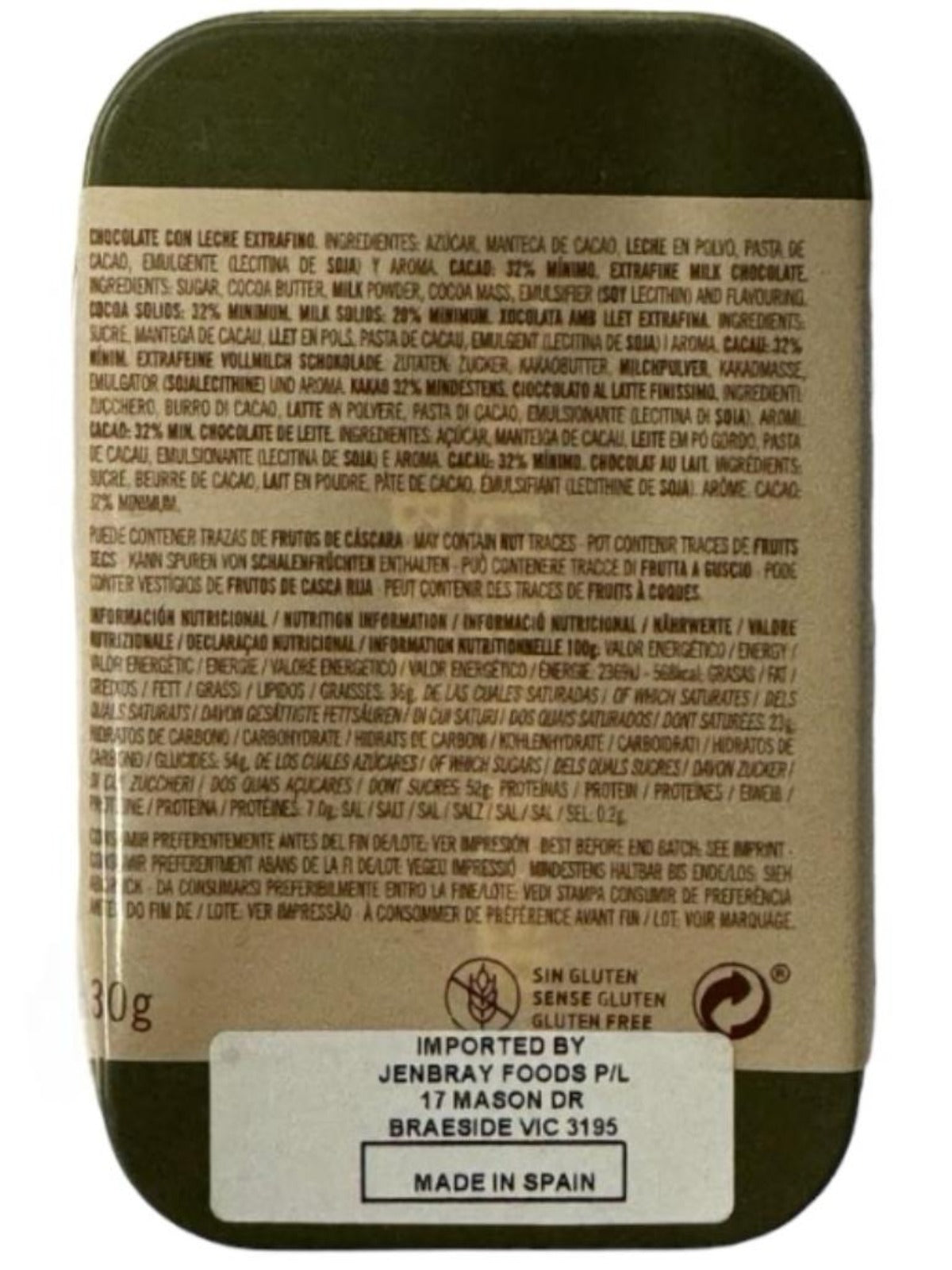 Chocolate Amatller Milk Chocolate 30g