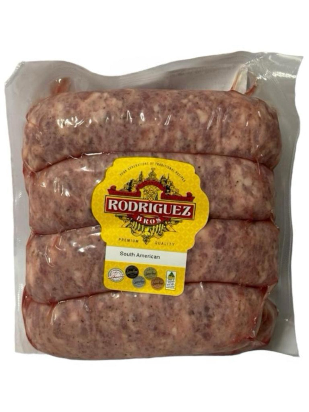 Parrillero South American Chorizo Random weight approx. 1kg packet 8 pieces regular price $16.00 AUD. You are guaranteed to receive at least 950g of product, equivalent price of $16.84 per kg.