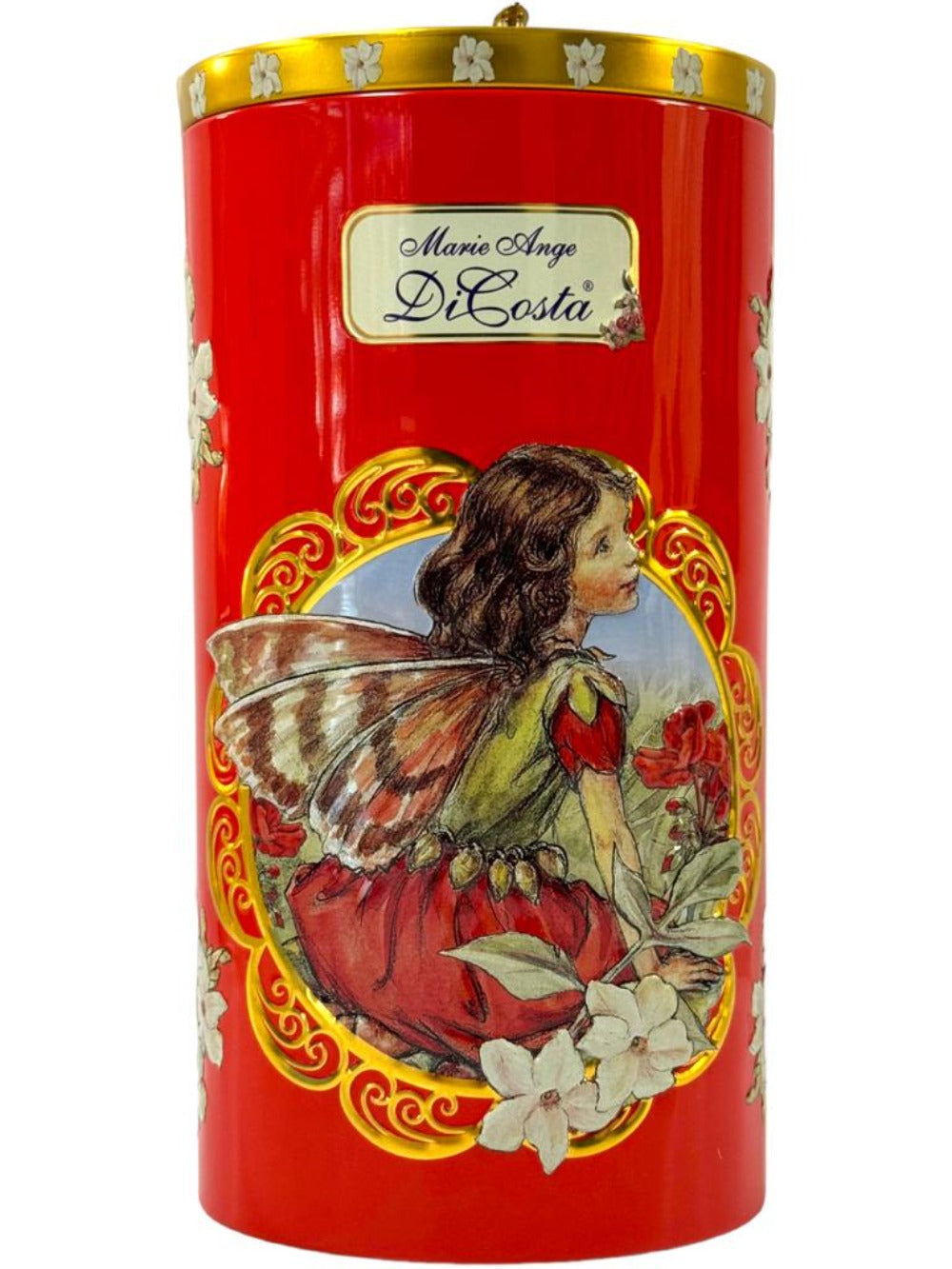 Marie Ange di Costa Flower Fairy Music Box With Italian Butter Cookies—Il Fantasia in Red 150g