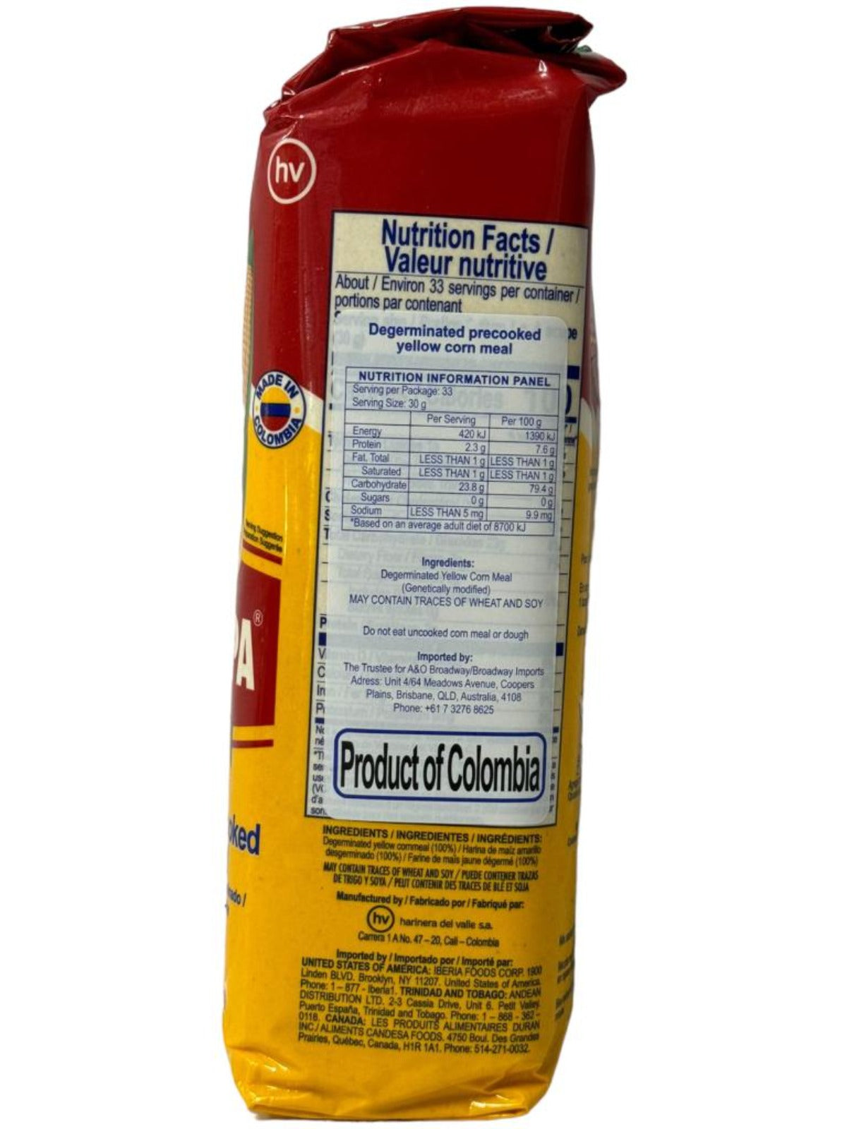 Donarepa Colombian Arepa White Corn Flour Twin Pack + Donarepa Colombian Yellow Corn Flour Twin Pack 1kg ea 4kg total