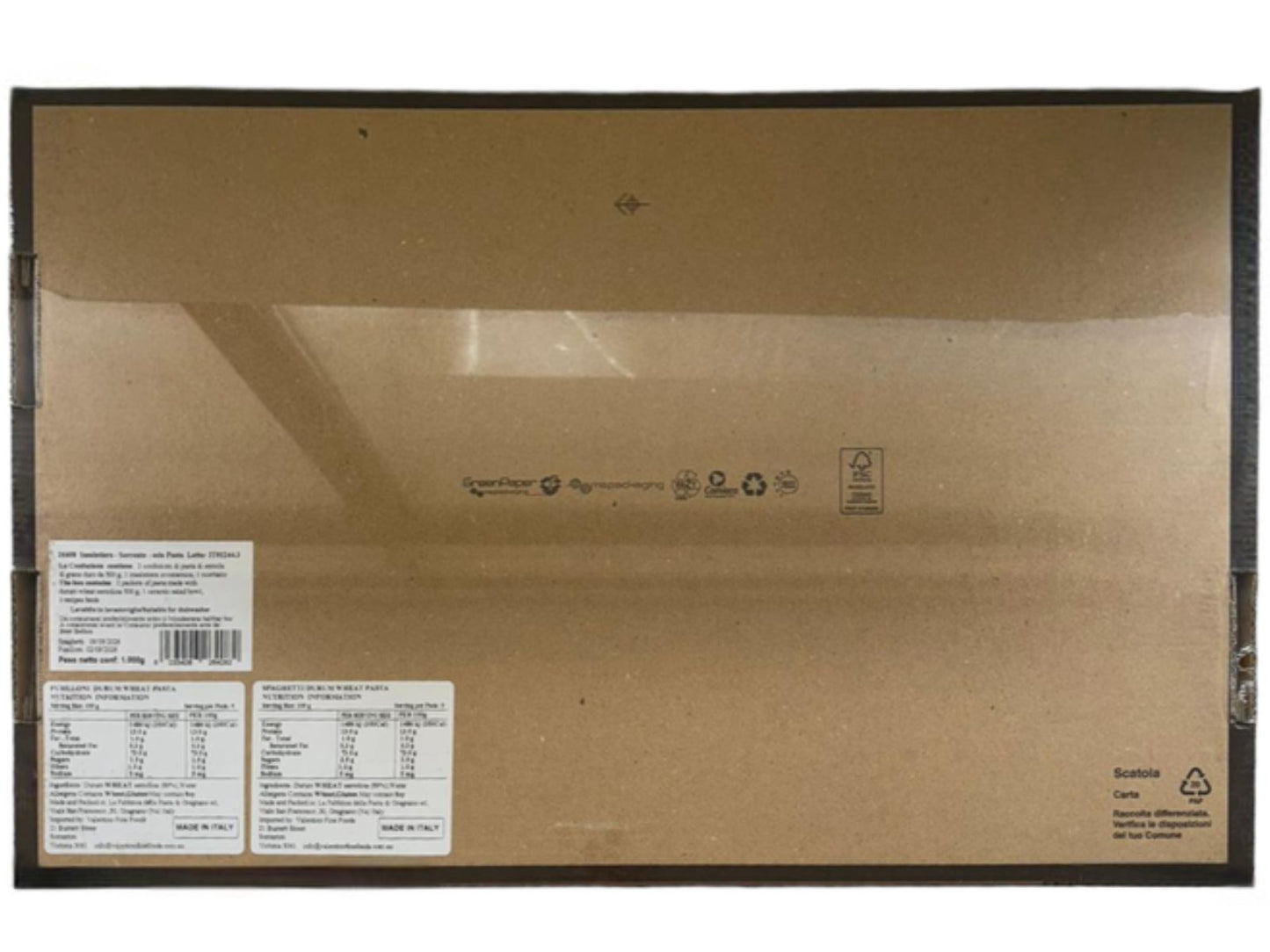 La Fabrica Della Pasta Gragnano Pasta Gift Box With Homemade Ceramic Bowl