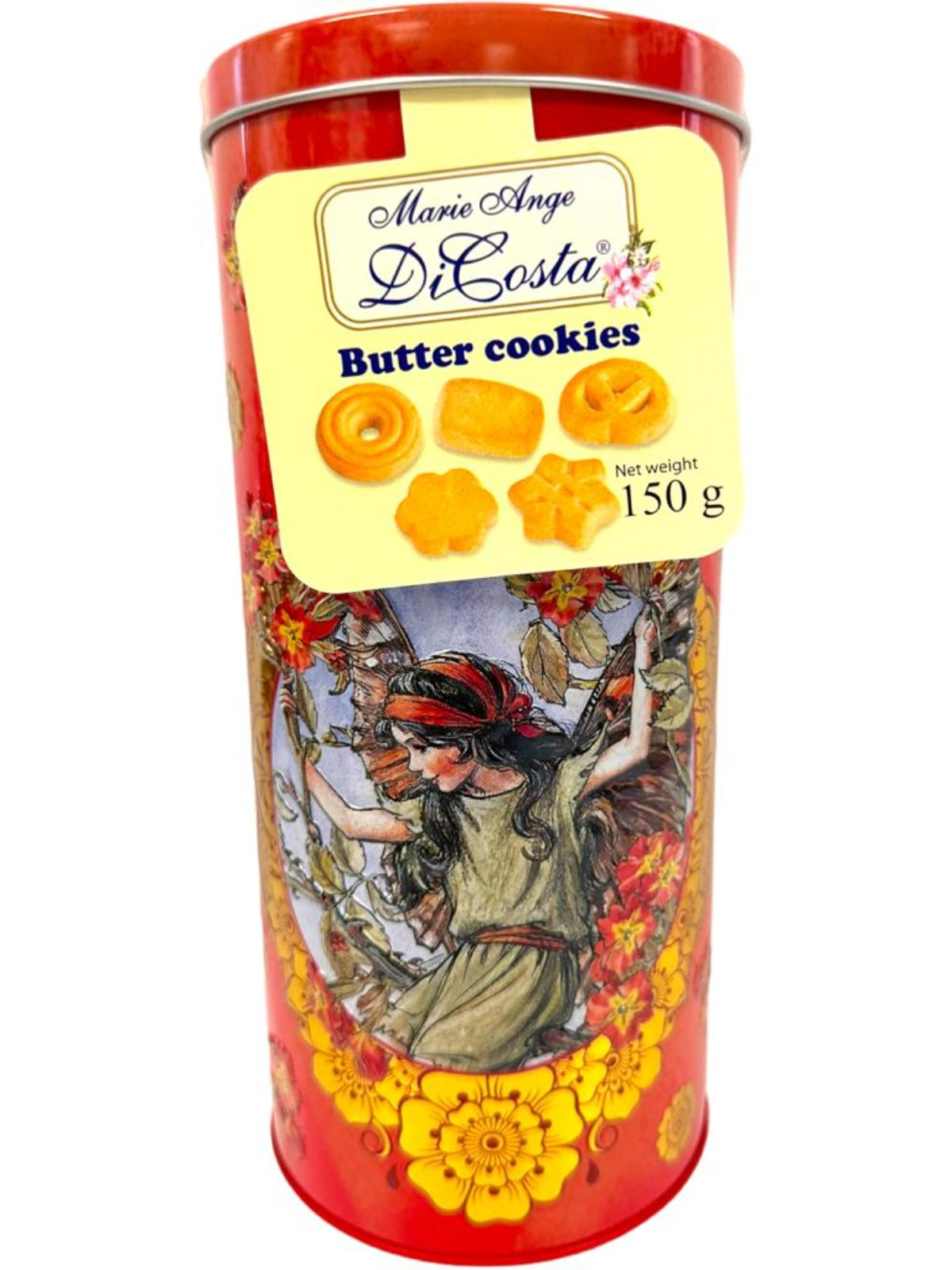 Marie Ange di Costa Flower Fairy Italian Butter Cookies—Il Desiderio in Red 150g