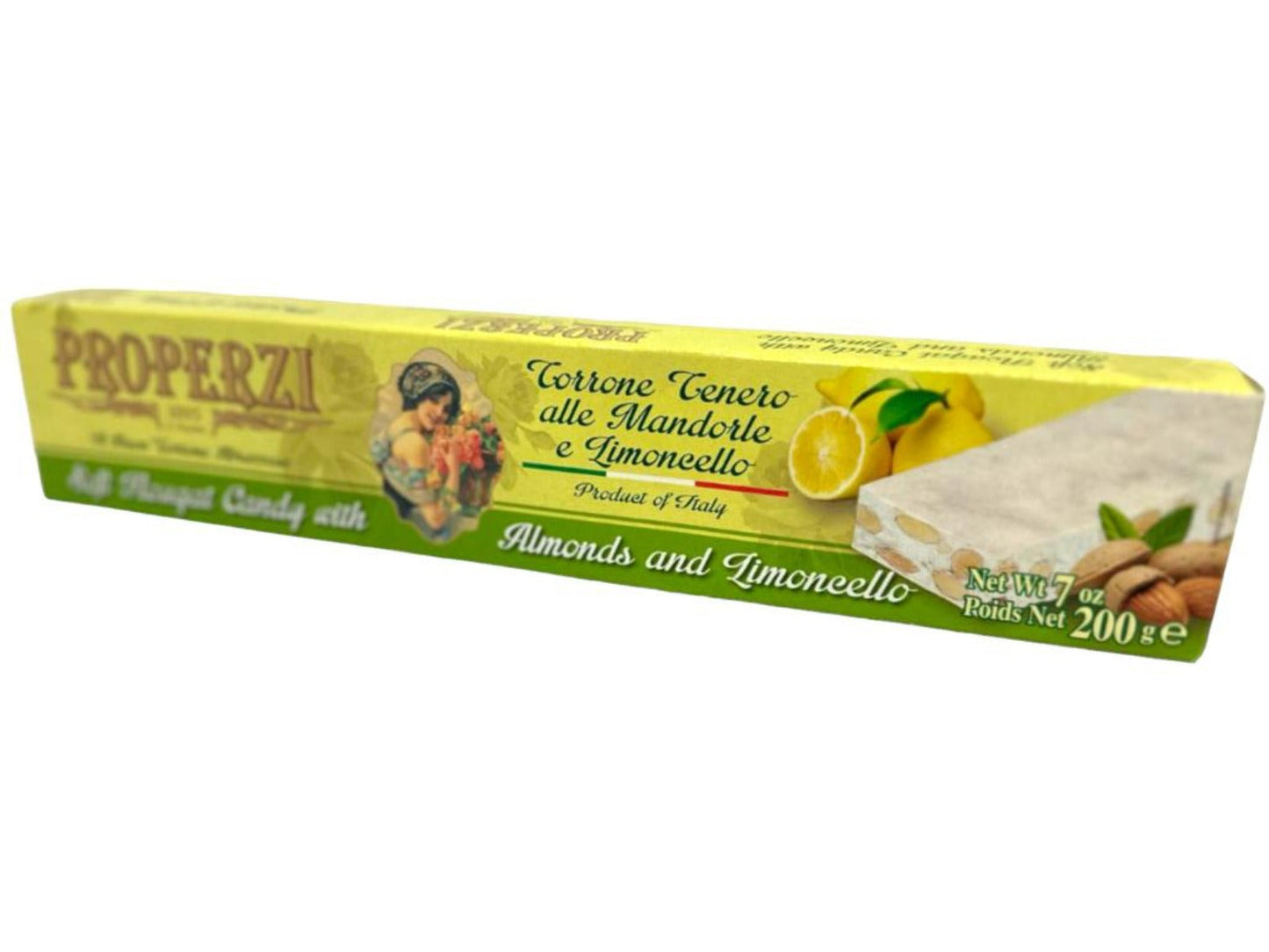 Properzi Italian Soft Nougat Candy With Almonds and Lemon 200g - 2 Pack Total 400g