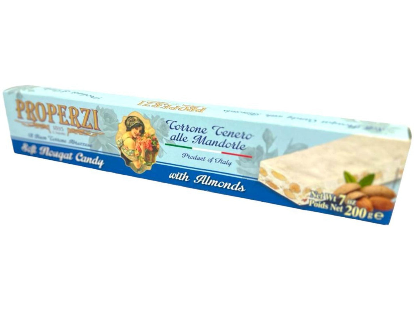 Properzi Italian Soft Nougat Candy With Almonds 200g - 2 Pack Total 400g