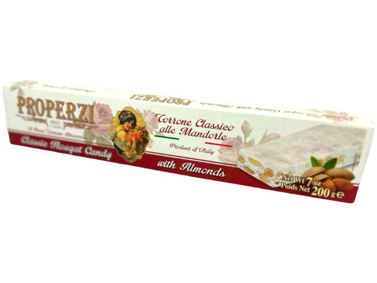 Properzi Italian Classic Nougat Candy With Almonds 200g