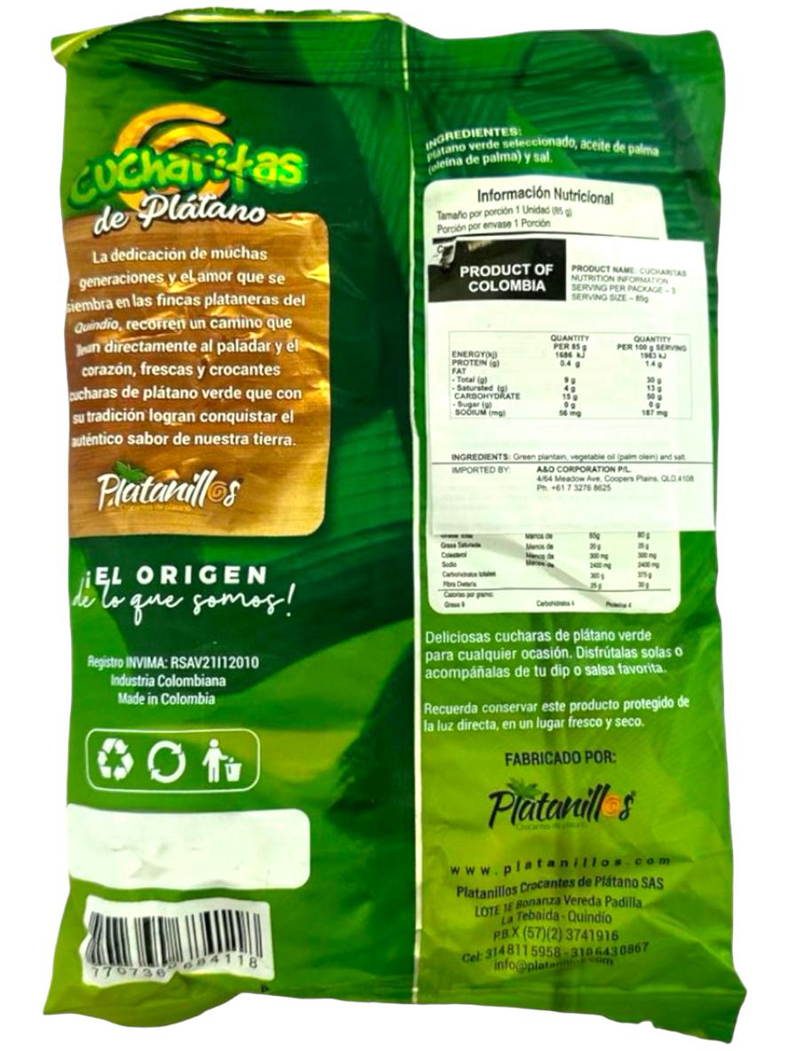 Cucharitas de Platano Verde Plantain Chips Salted 85g