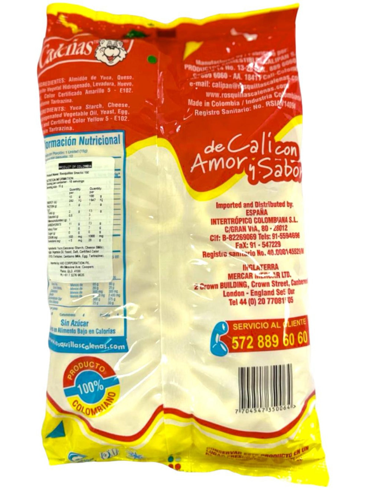 Rosquillas Calenas de Fiesta Colombian Snacks 150g - 4 Pack Total 600g Total