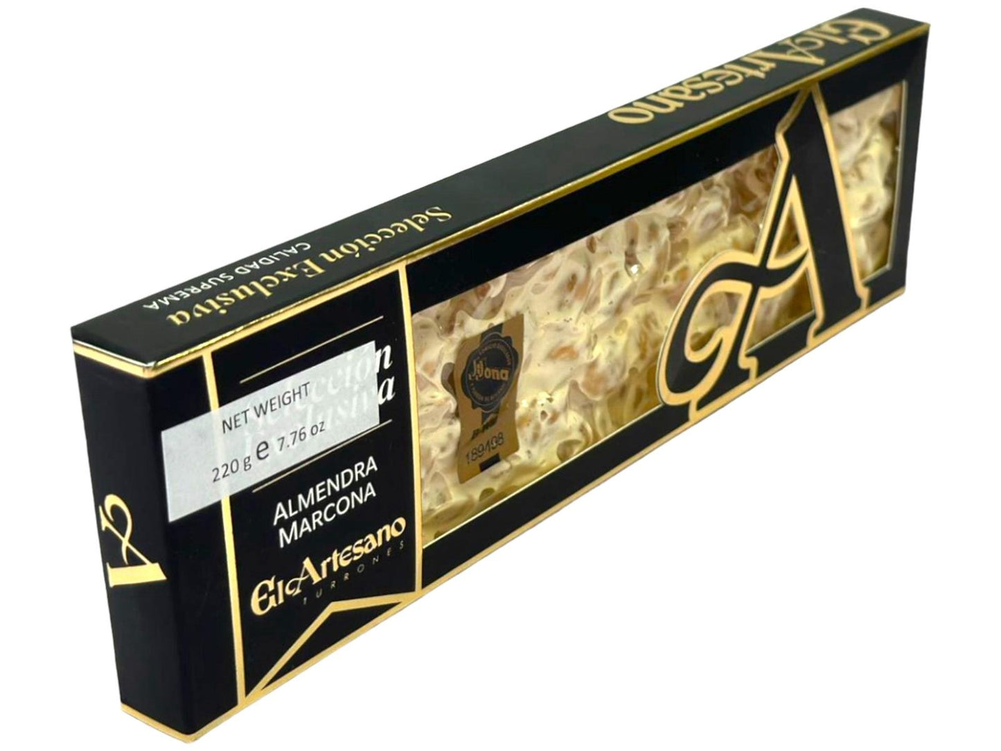 El Artesano Alicante 70% Almendra Marcona Hard Spanish Almond Nougat 220g (Best Before 30-01-2027)