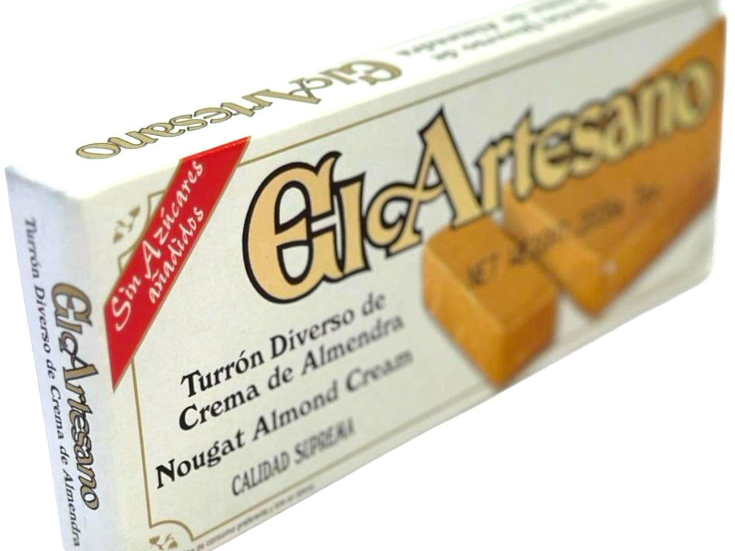 El Artesano Turron Diverso de Crema de Almendra Almond Cream Nougat Sugar Free 200g (Best Before 30-12-2026)