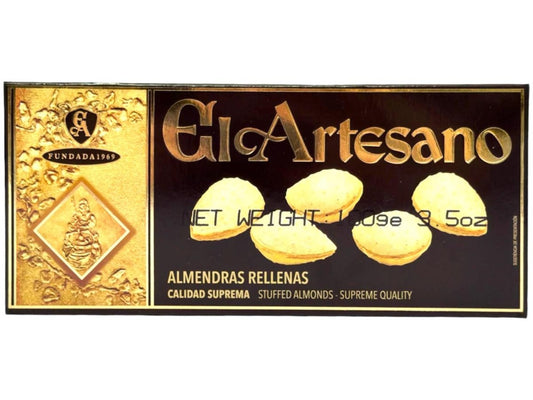 El Artesano Spanish Wafer Stuffed with Almond Cream Almendras Rellenas 100g
