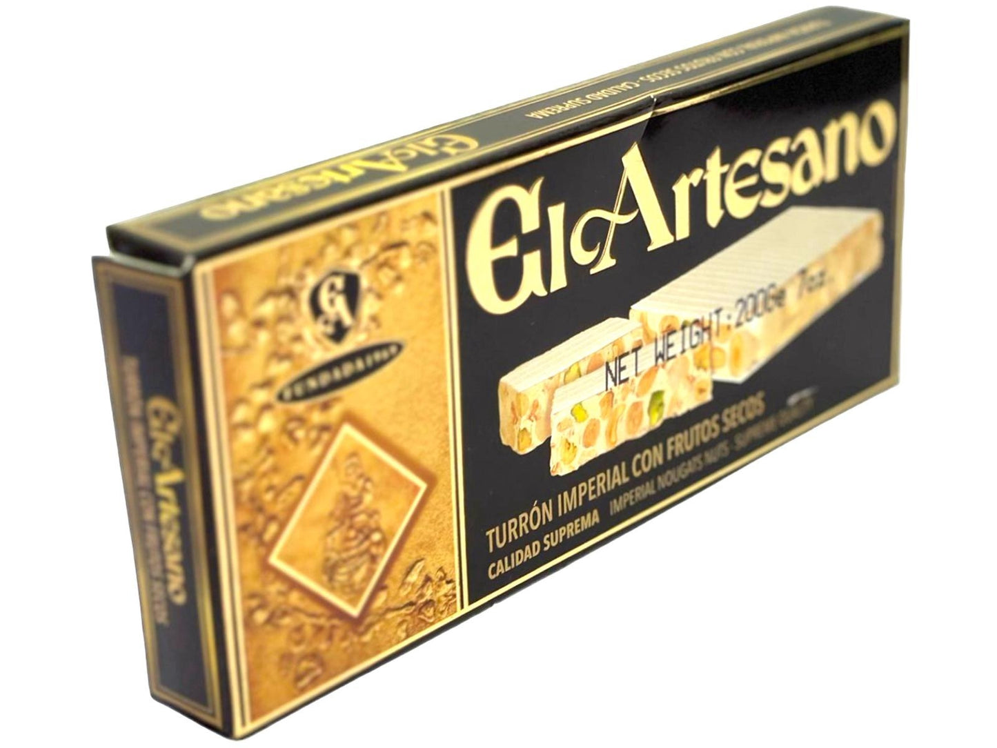 El Artesano Turron Imperial Con Frutos Secos Spanish Nougat With Assorted Nuts 200g (Best Before 30-07-2026)