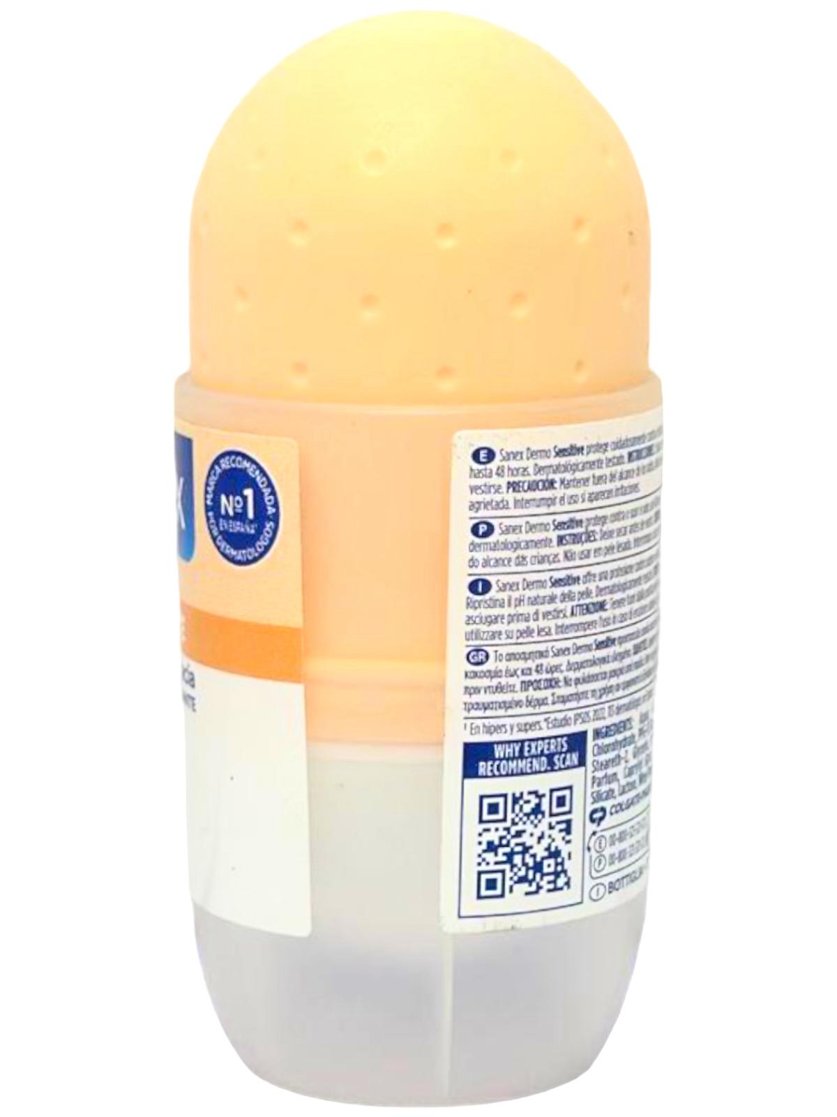 Sanex Dermo Sensitive Skin Roll On Deodorant 50ml