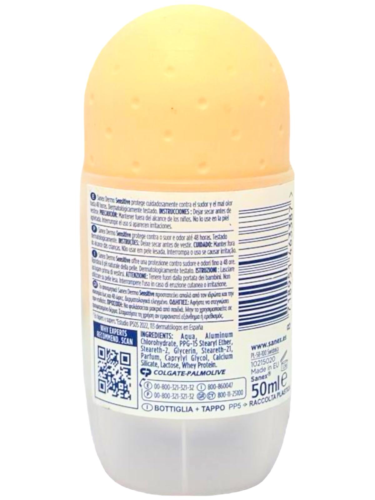 Sanex Dermo Sensitive Skin Roll On Deodorant 50ml