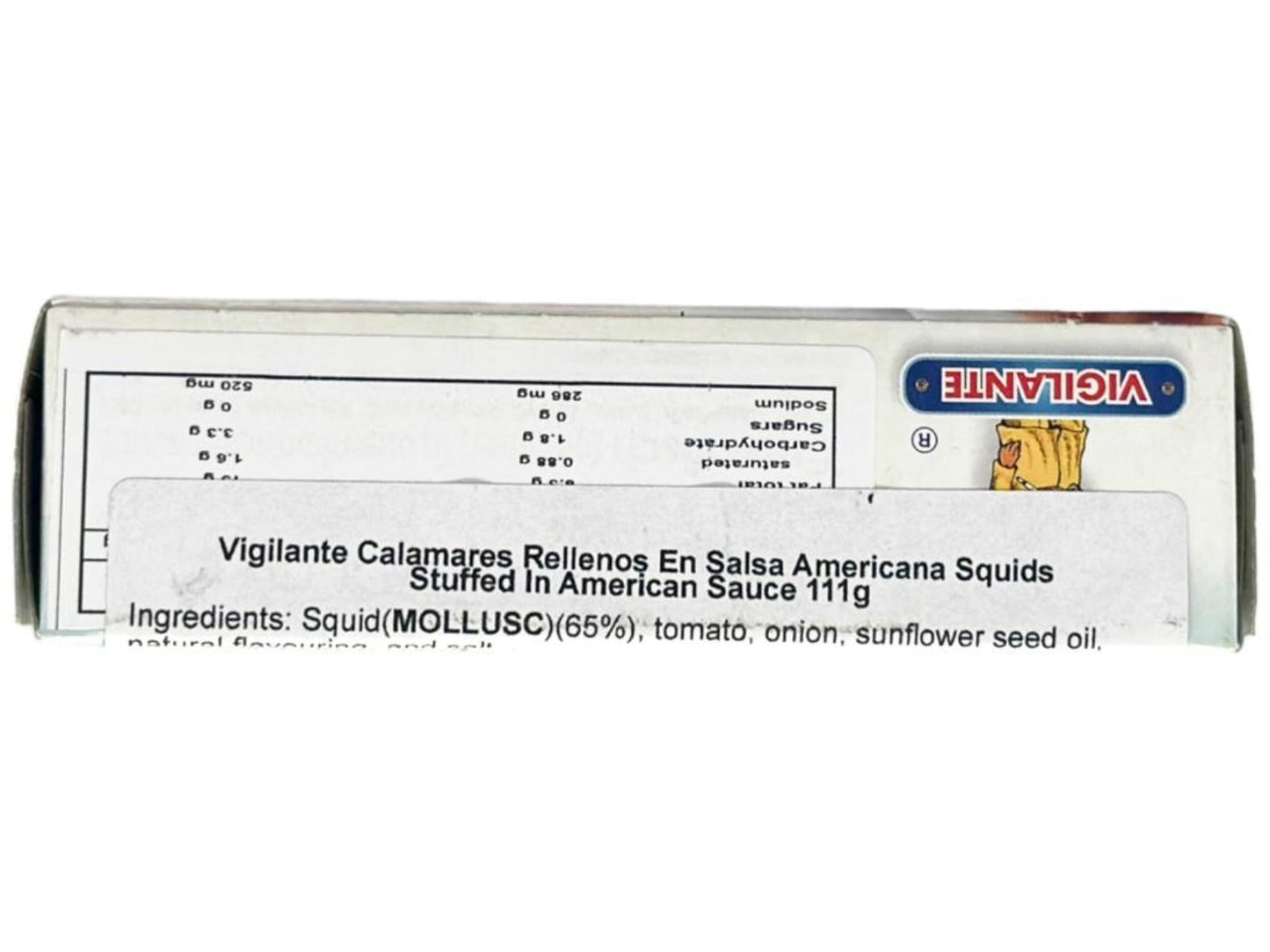 Vigilante Calamares (Rellenos) en Salsa Americana - Spanish Squids (Stuffed) in American Sauce 111g - 4 Pack Total 444g