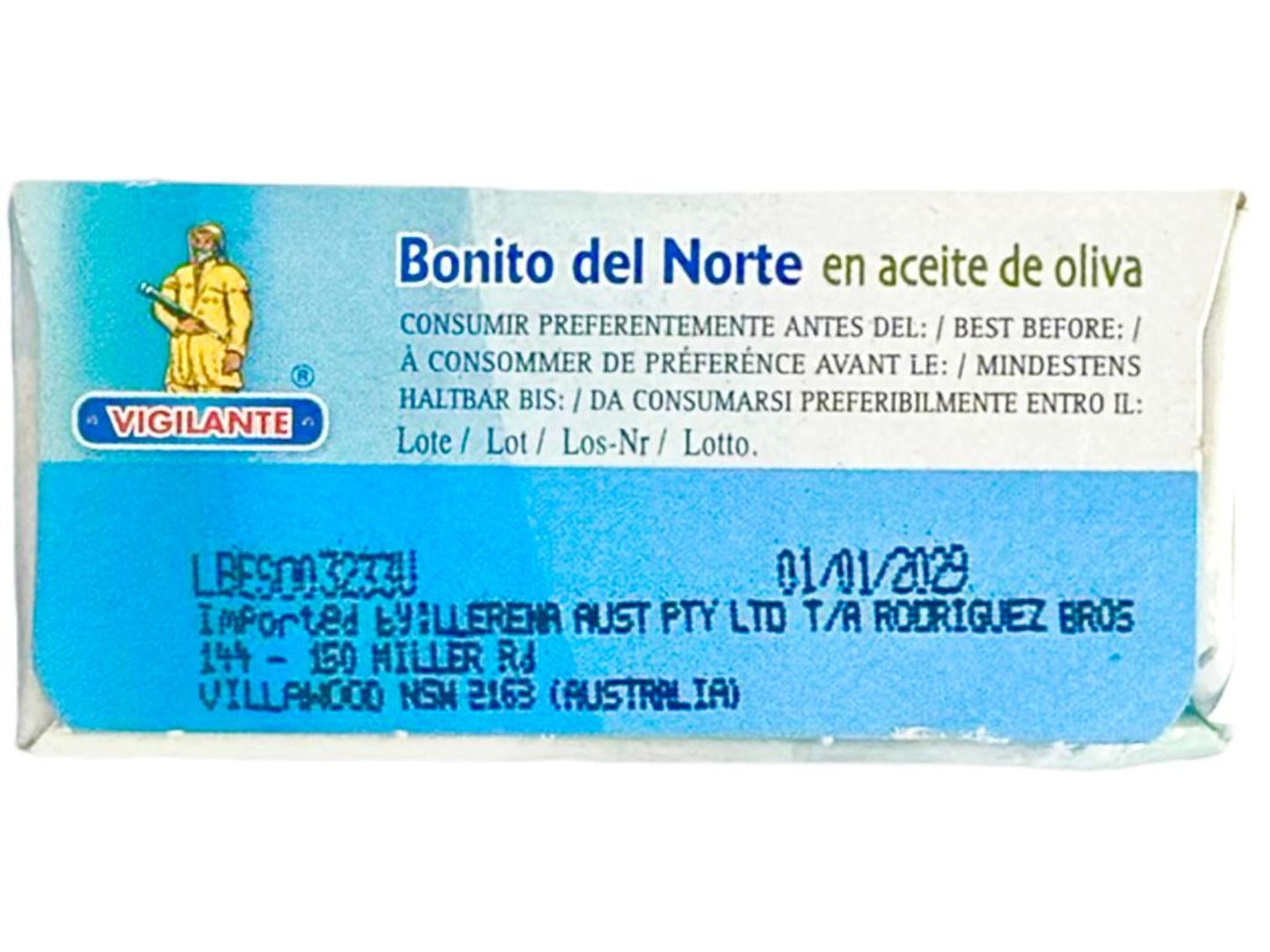 Vigilante Bonito del Norte en Aceite de Oliva - Spanish White Tuna in Olive Oil 115g - 4 Pack Total 460g
