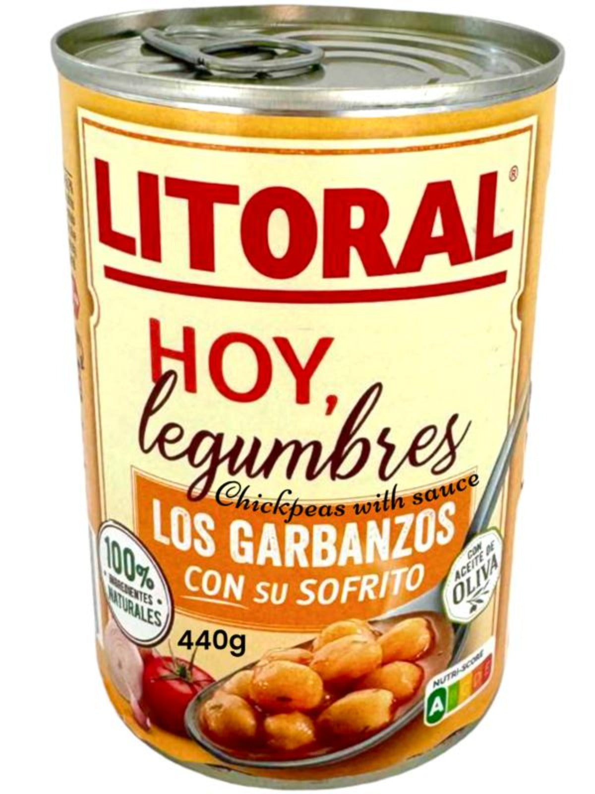 Litoral Legumbres Garbanzos con Sofrito Chickpeas 440g