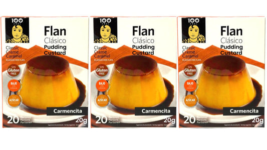 Carmencita Flan Spanish Pudding Custard Mix 20g - 3 Pack Total 60g