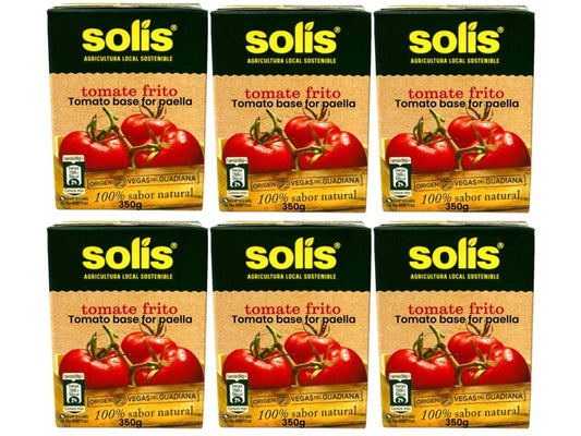 Solis Tomate Frito Spanish Tetra Pack Tomato Base For Paella 350g - 6 Pack Total 2100g