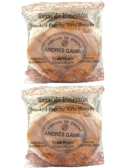 Andres Gavino Spanish Smoked Paprika Tortas 170g Twin Pack 340g Total