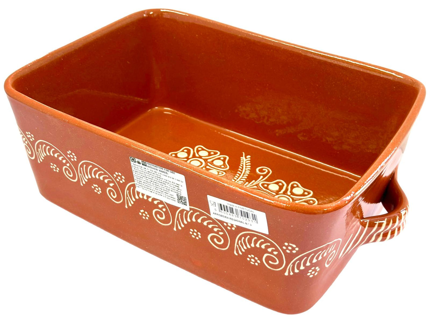 Edgar Picas Arrozeira Regional 3 Portuguese Terracotta Regional Rice Cooker 37cm x 27cm x 14cm