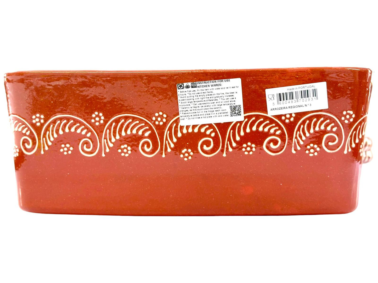 Edgar Picas Arrozeira Regional 3 Portuguese Terracotta Regional Rice Cooker 37cm x 27cm x 14cm