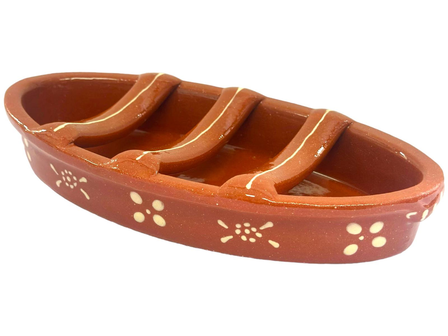 Edgar Picas Assador de Chourico Regional 1 Portuguese Terracotta Sausage Roaster 24cm x 12 cm x 4cm