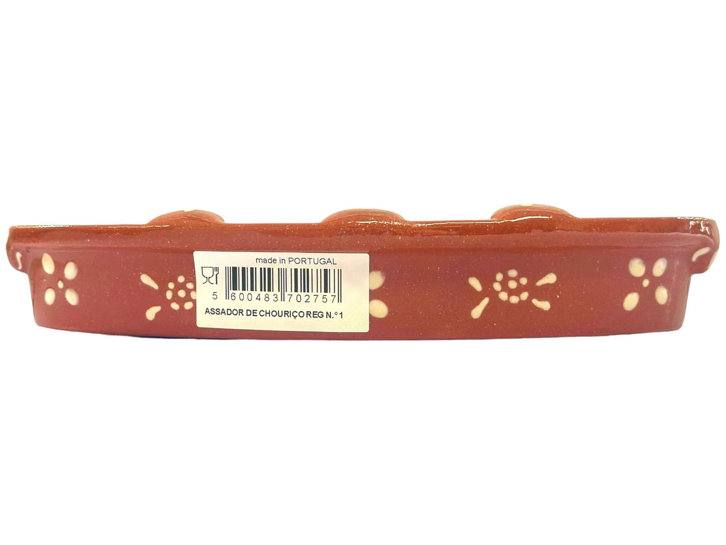 Edgar Picas Assador de Chourico Regional 1 Portuguese Terracotta Sausage Roaster 24cm x 12 cm x 4cm
