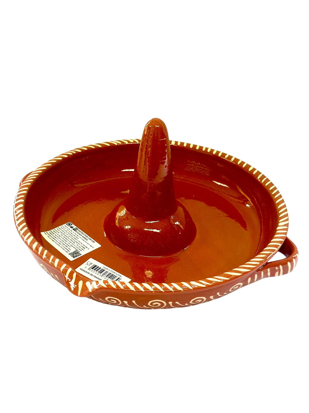 Edgar Picas Assador de Frango Regional Portuguese Terracotta Chicken Wicker 30cm