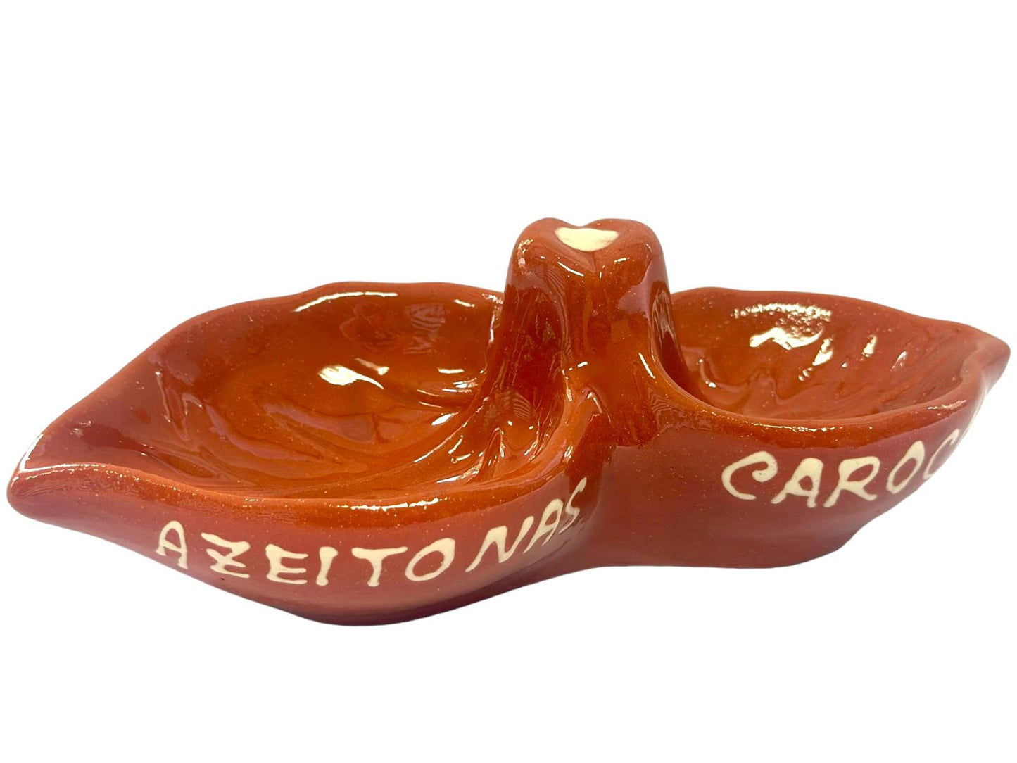 Edgar Picas Azeitoneira Regional 2 Flor Portuguese Terracotta Olive Tray 22cm x 10cm