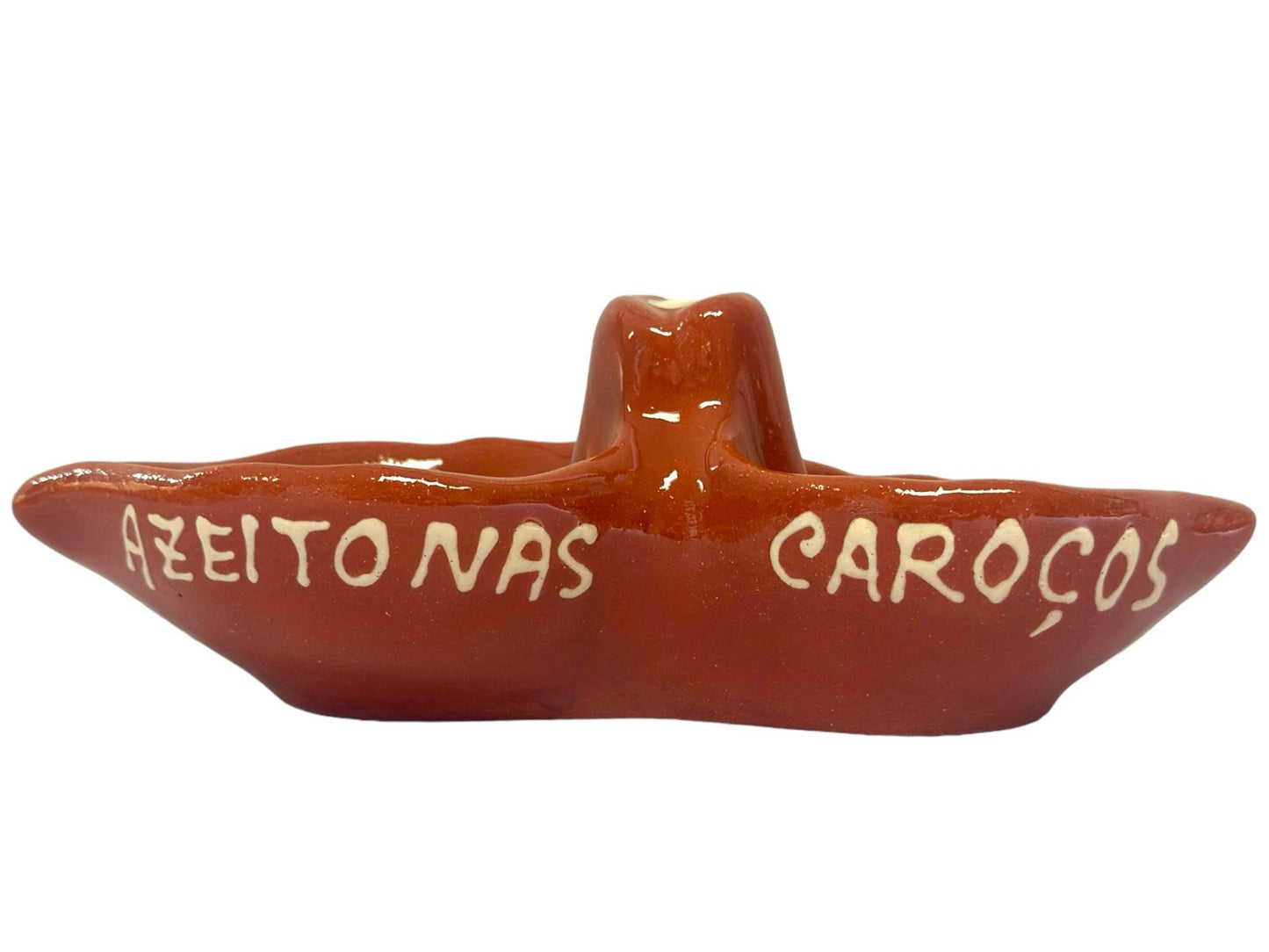 Edgar Picas Azeitoneira Regional 2 Flor Portuguese Terracotta Olive Tray 22cm x 10cm