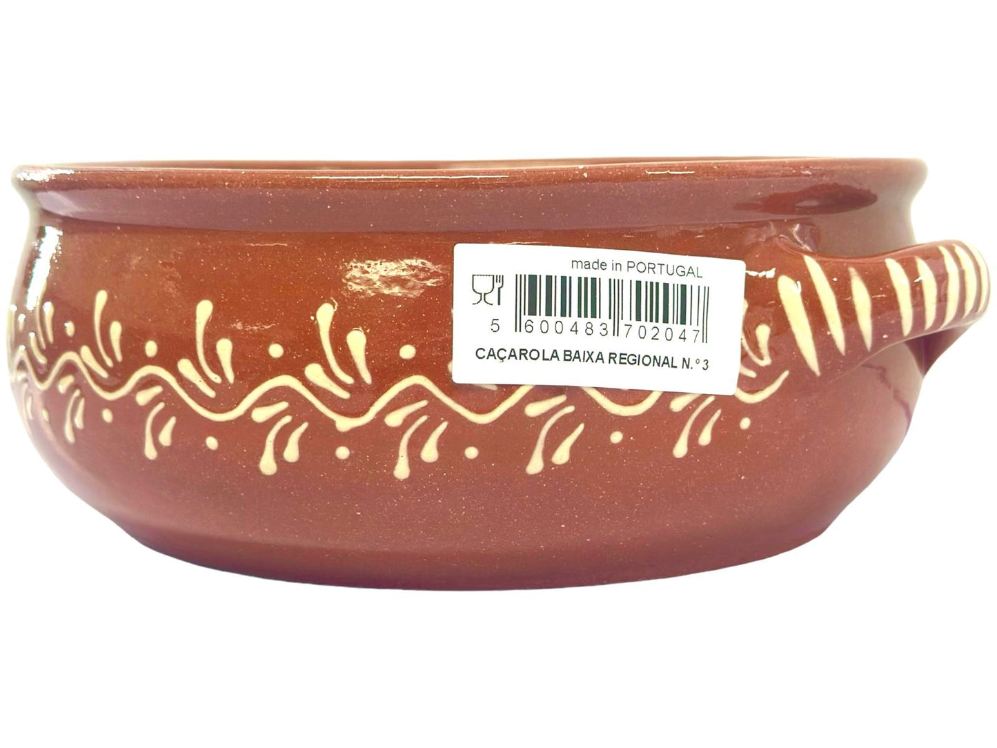 Edgar Picas Cacarola Baixa Regional 3 Portuguese Terracotta Round Baking Dish 20cm x 20cm x 8.5cm