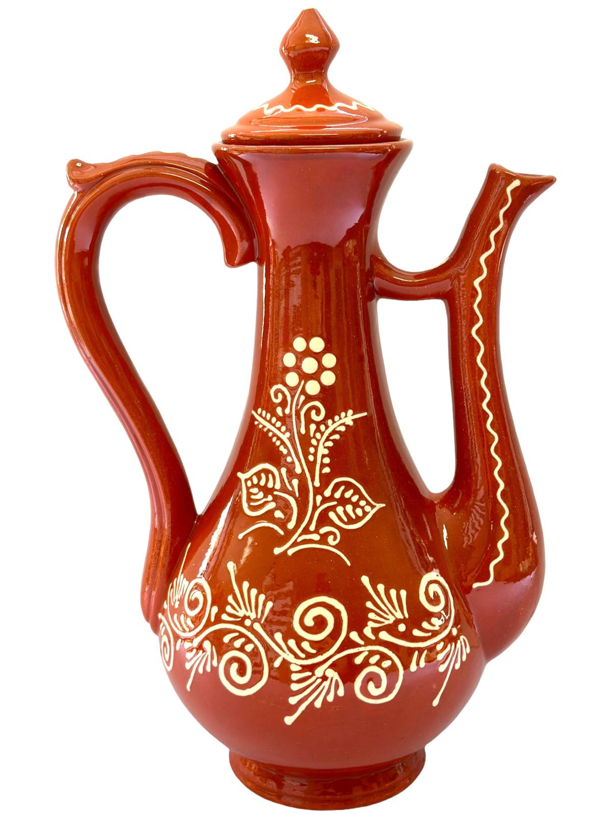 Edgar Picas Bule Regional 2 Portuguese Terracotta High Tea Pot 21cm x 8.5cm x 34 cm