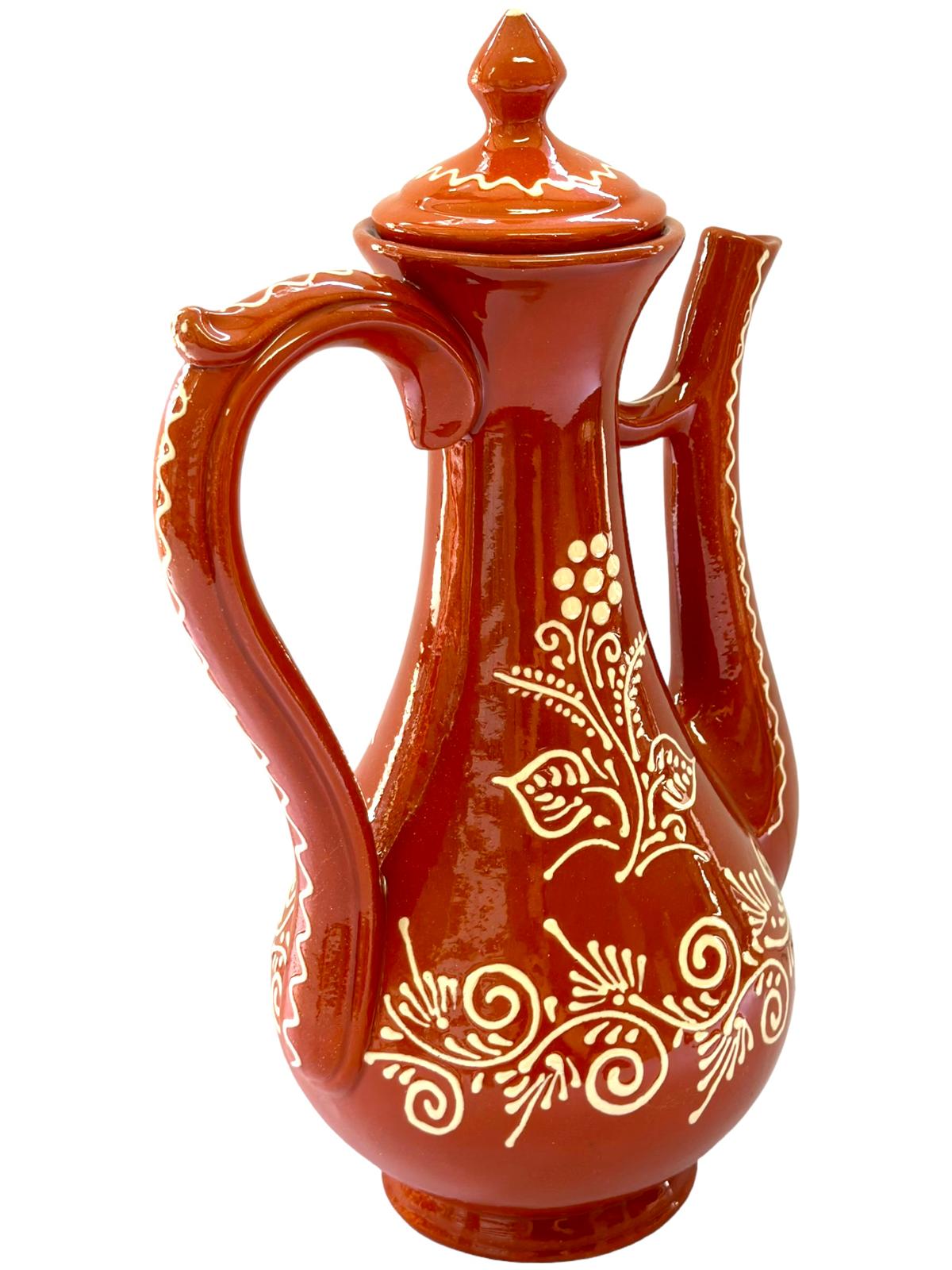 Edgar Picas Bule Regional 2 Portuguese Terracotta High Tea Pot 21cm x 8.5cm x 34 cm