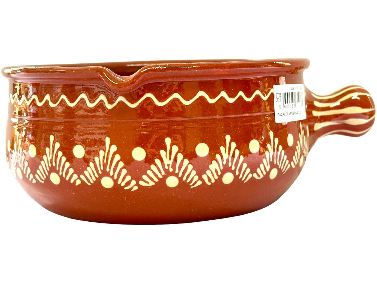 Edgar Picas Cacarola Regional 3 Portuguese Terracotta Pan with Handle 18cm x 23cm x 11cm