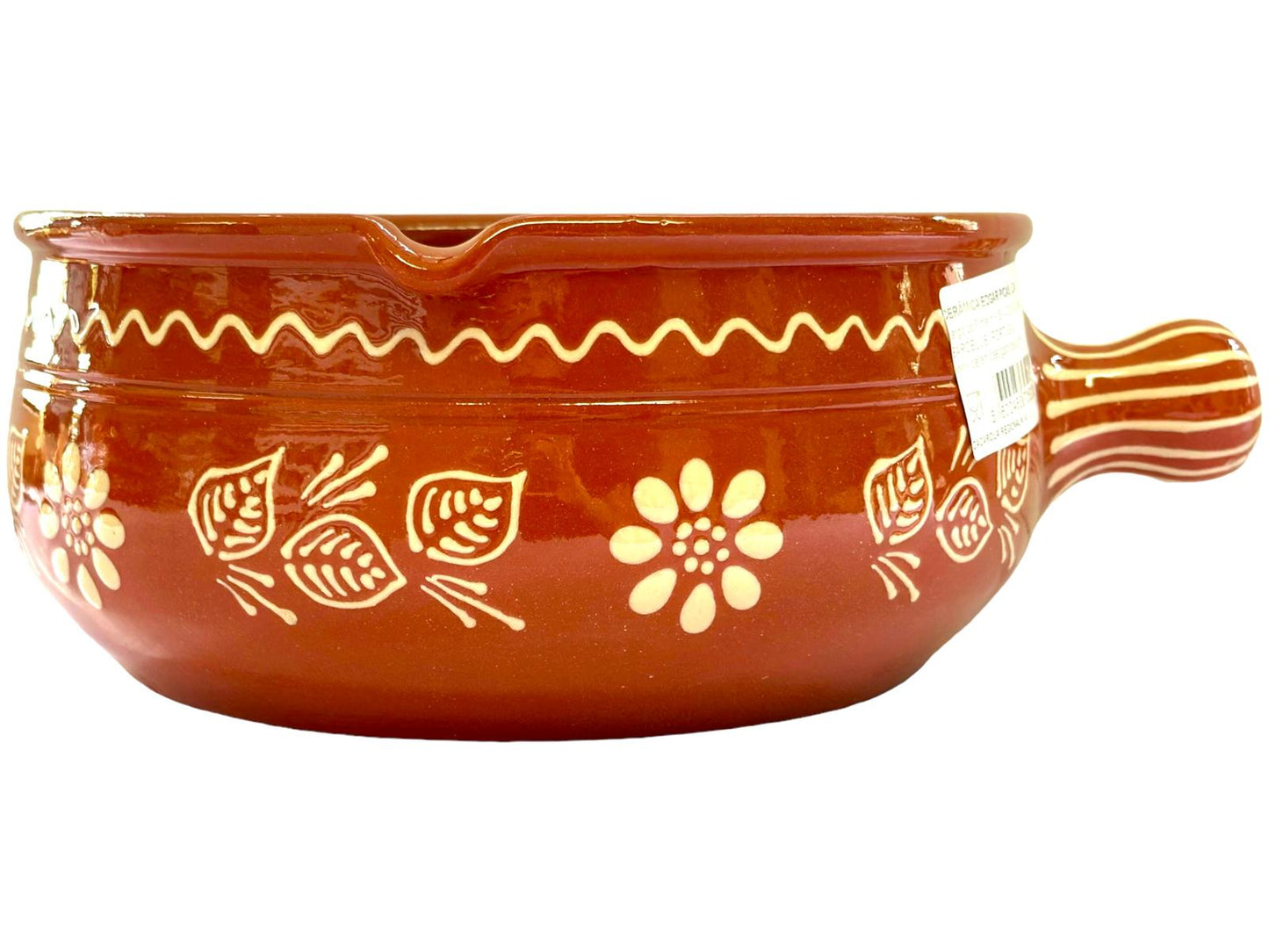 Edgar Picas Cacarola Regional 4 Portuguese Terracotta Pan with Handle 32cm x 26cm x 12cm