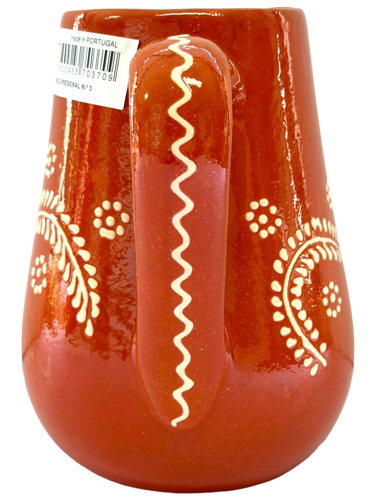 Edgar Picas Caneca Regional 3 Portuguese Terracotta Jug 18cm x 9.5cm x 19cm