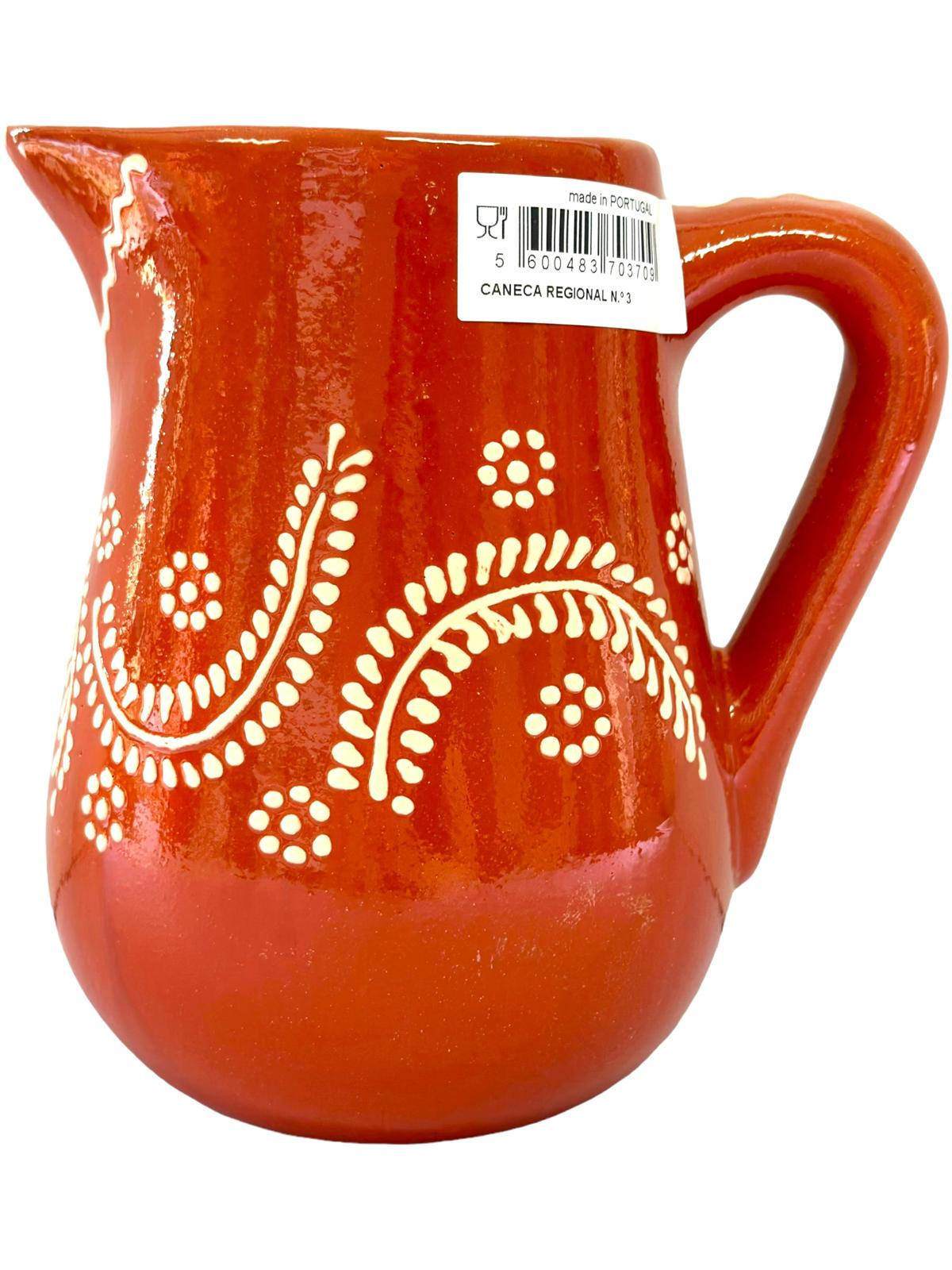 Edgar Picas Caneca Regional 3 Portuguese Terracotta Jug 18cm x 9.5cm x 19cm
