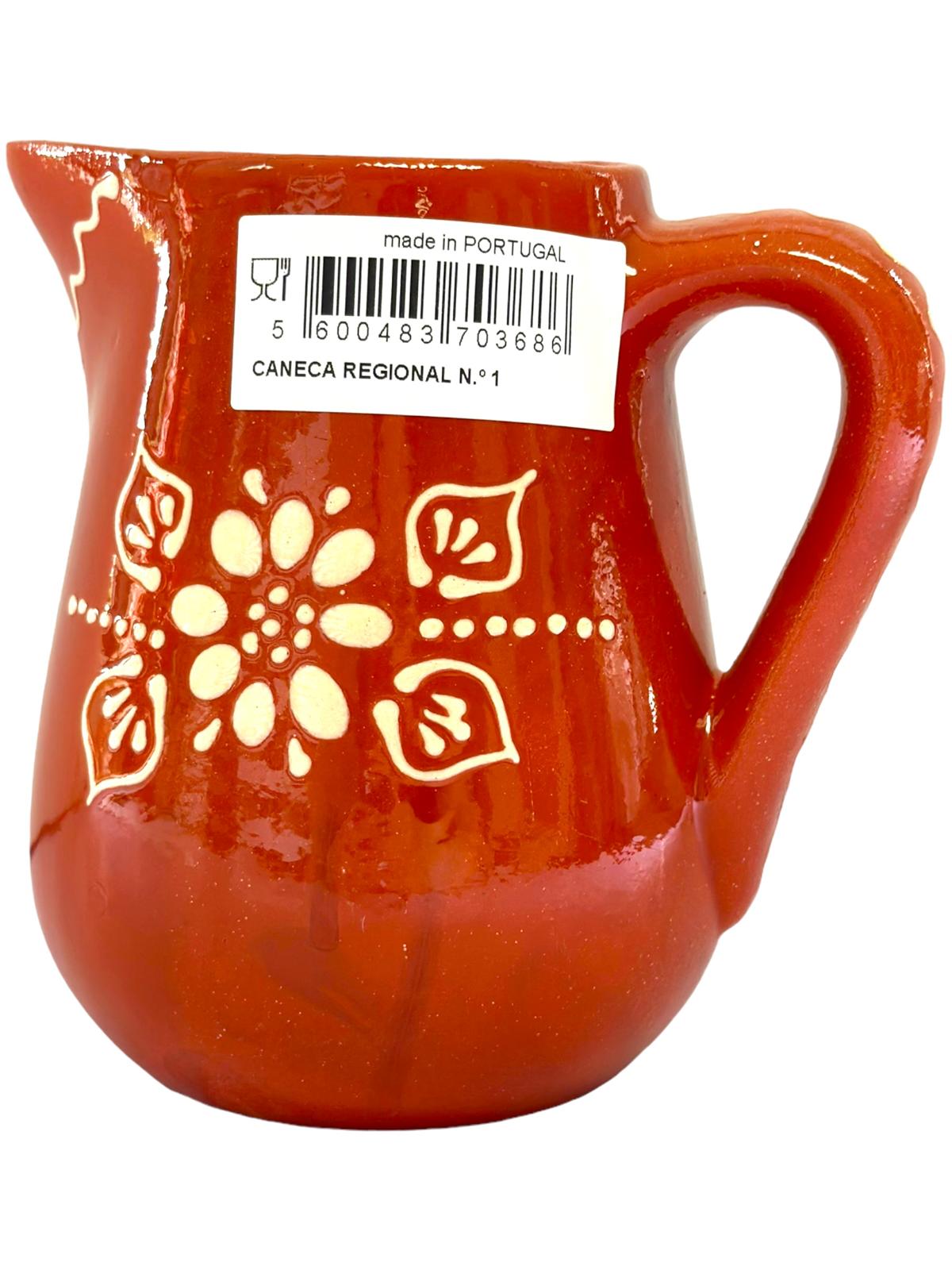 Edgar Picas Caneca Regional 1 Portuguese Terracotta Jug 13.5cm x 7cm x 19cm