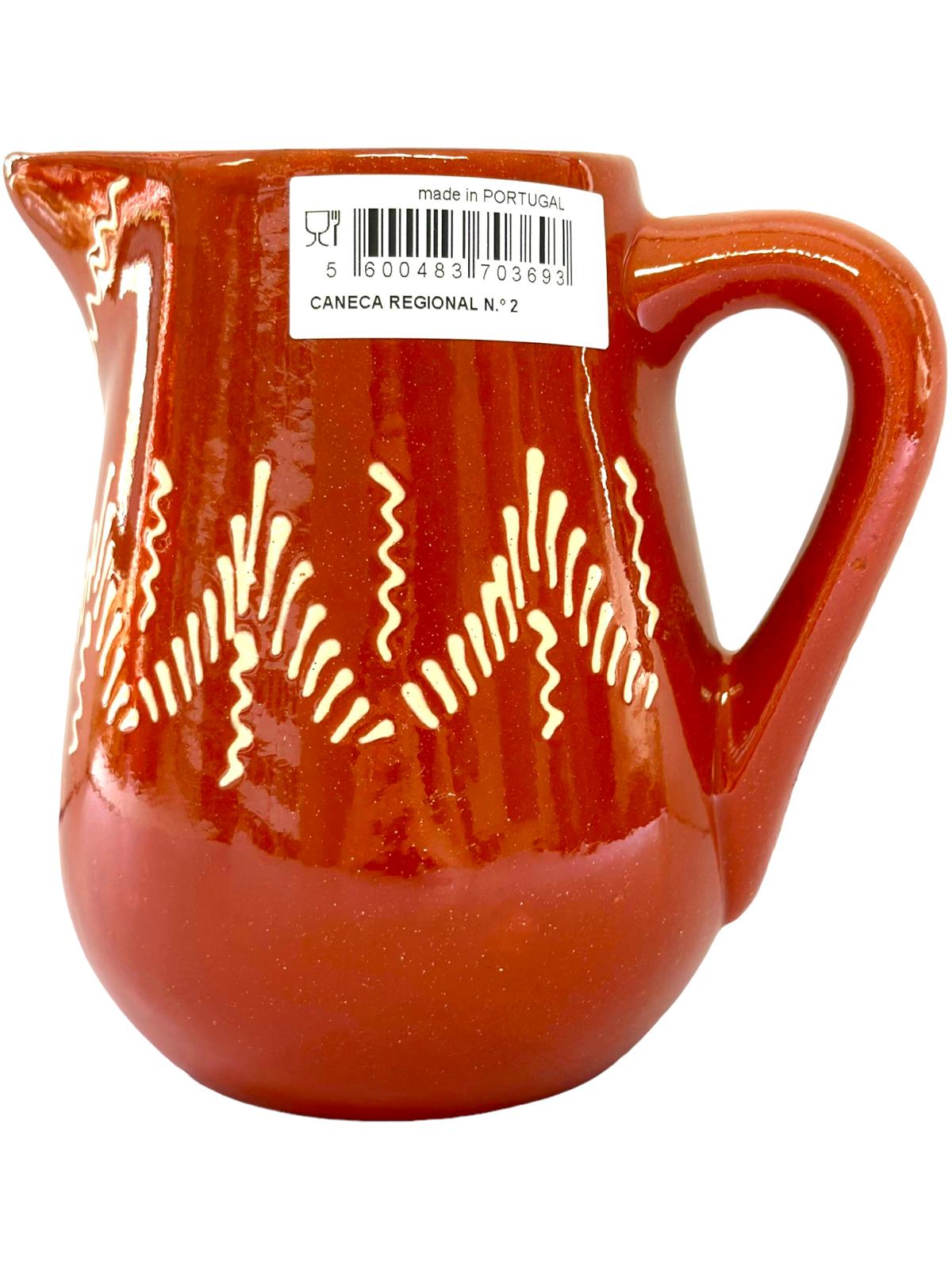 Edgar Picas Caneca Regional 2 Portuguese Terracotta Jug 16cm x 8.5cm x 19cm